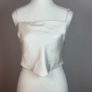 Aritizia Sunday Best Elektra Camisole White Womens‎ Small Festival Tie Sexy Open